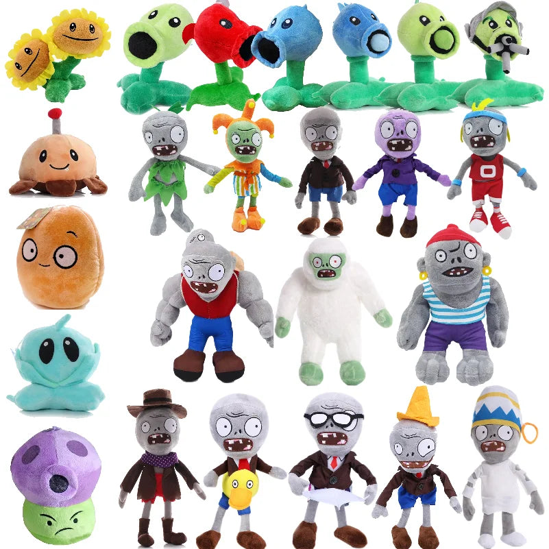Plants Vs Zombies Stuffed Toys Sunflower WallNut Cherry Peashooter Potato Mine Chomper Snow Pea Plush Birthday Gift For Kid
