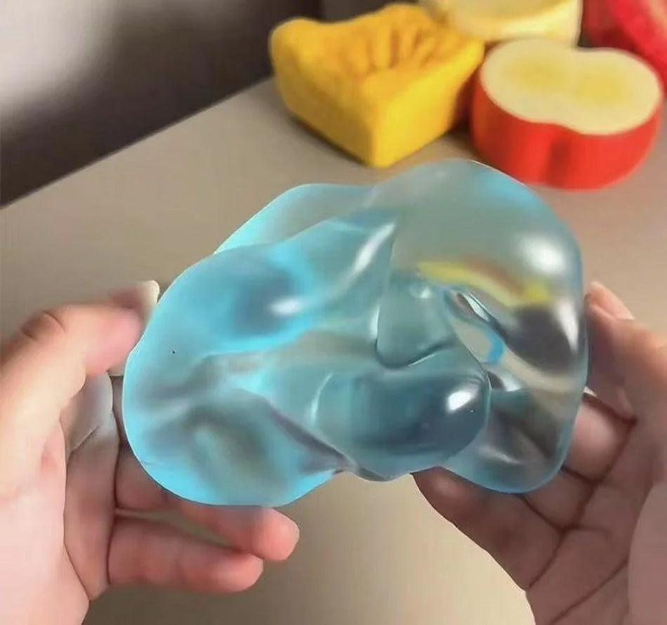 Squishy Green Apple Stress Ball Soft Fidget Sensory Toy for ADHD Autism Slow Rebound Squeeze Toy for Adults Kids Christmas Gift