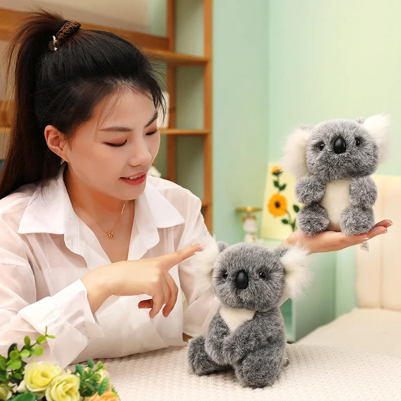 Lovely Australia Koala Plush Toys Furry Koala Bear Plush Dolls Stuffed Soft Animal Pillow for Friend Birthday Christmas Gift