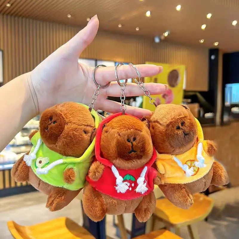 Cute Small Size Capybara Plush Toy With Wings Hoodie Simulation Capybara Doll Fluffty Toy Birthday Gifts