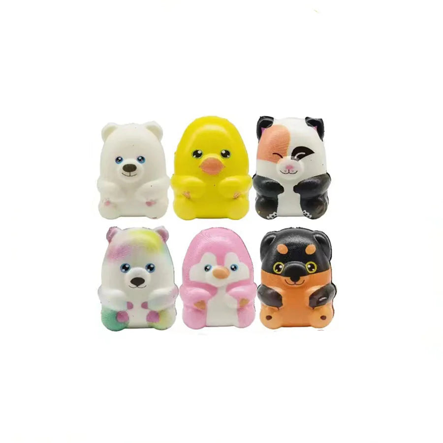 6/12PCS for Kids Adult Mini Kawaii Cute Stress Relief Squeeze Toys Slow Rising Squishies Toys  Carnival Goodie Bag Stuffers
