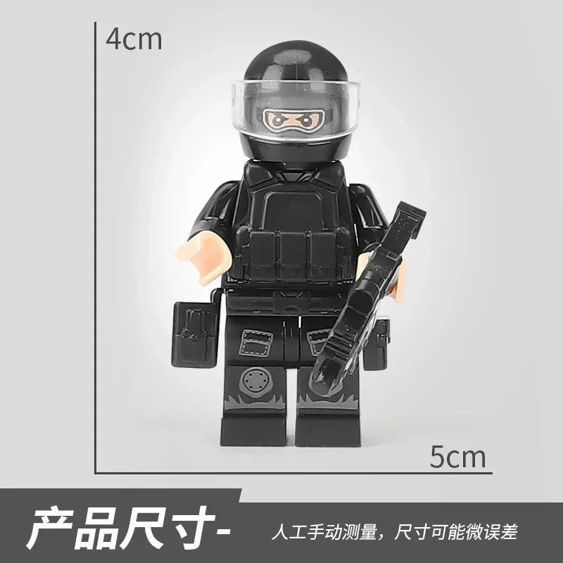 Compatible Lego building block military minifigures police ghost special forces minifigures children puzzle toy