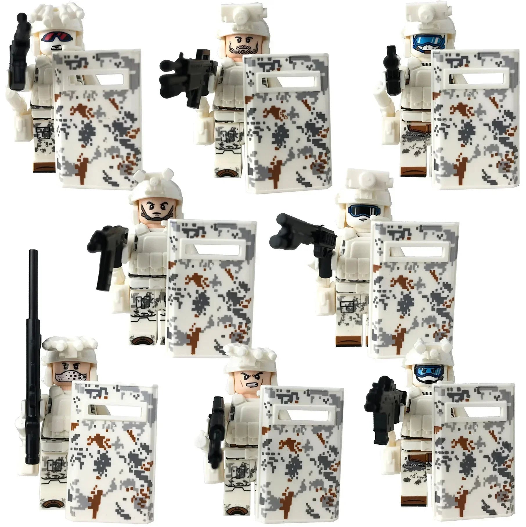 Compatible Lego building block military minifigures police ghost special forces minifigures children puzzle toy