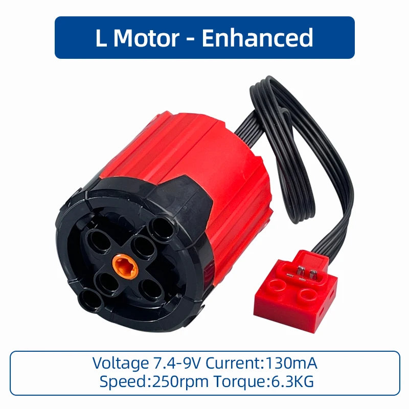 MOC Power Functions Enhanced Version M L XL Servo Red Motor Technical Part Building Block Toy Accessories Compatible with Brand