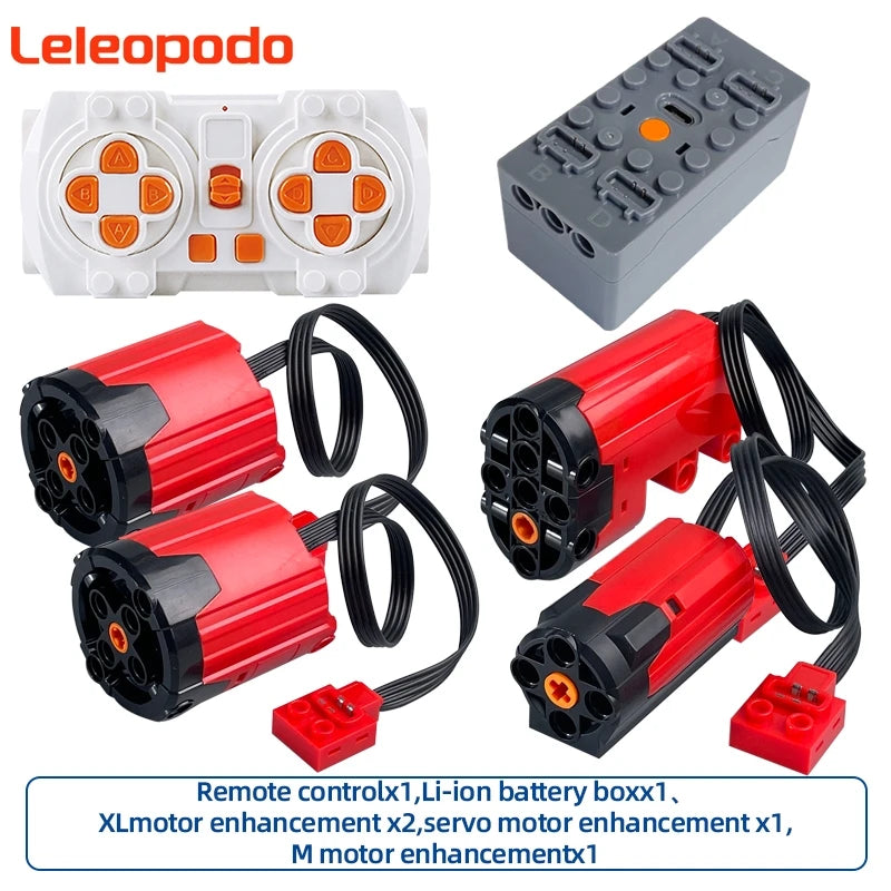 MOC Power Functions Enhanced Version M L XL Servo Red Motor Technical Part Building Block Toy Accessories Compatible with Brand