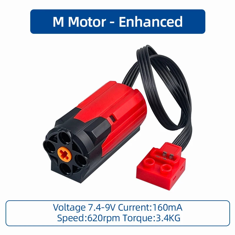 MOC Power Functions Enhanced Version M L XL Servo Red Motor Technical Part Building Block Toy Accessories Compatible with Brand