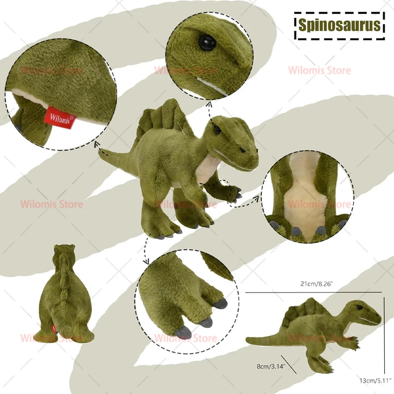 Simulation Dinosaur Plush Toy Baby Dinosaur Stuffed Animal Spinosaurus Tyrannosaurus Dilophosaurus Soft Doll Children's Gift