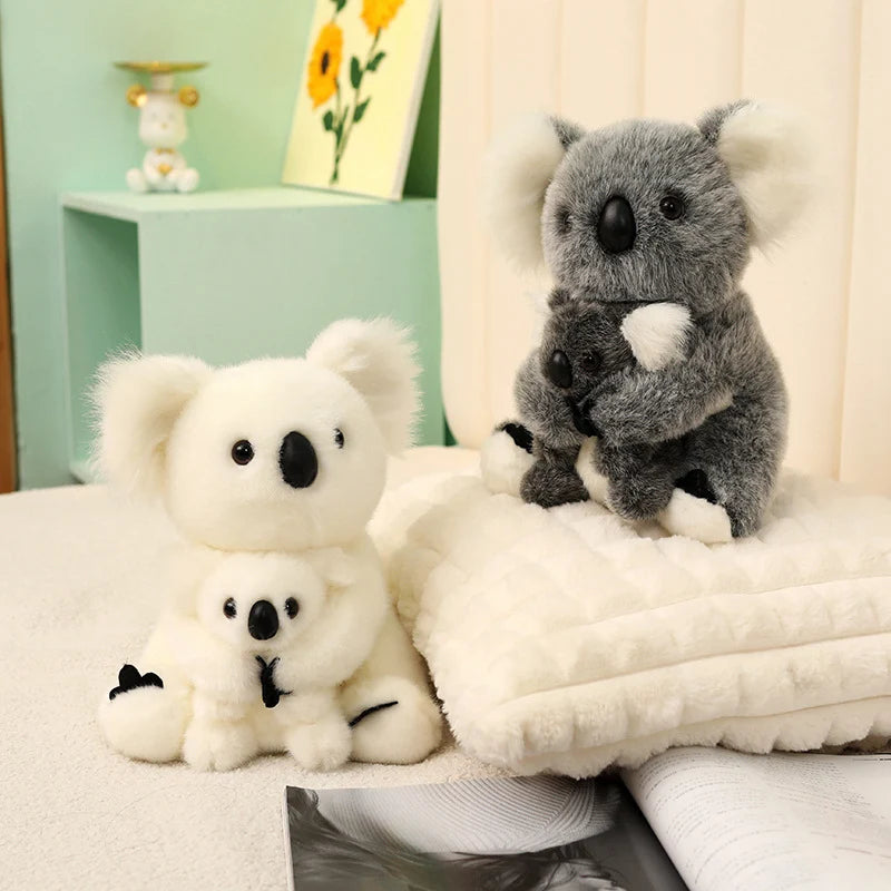Lovely Australia Koala Plush Toys Furry Koala Bear Plush Dolls Stuffed Soft Animal Pillow for Friend Birthday Christmas Gift