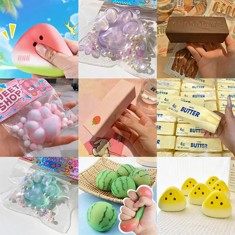 Chocolate Squeeze Toys Soft Sensory Fidget for Stress Relief Hand Relaxation Gift Suitable for Pressure Groups Anti-Anxiety Toys