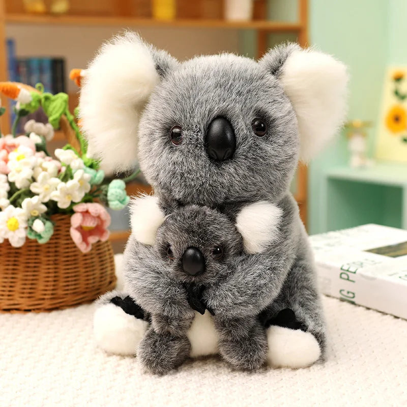Lovely Australia Koala Plush Toys Furry Koala Bear Plush Dolls Stuffed Soft Animal Pillow for Friend Birthday Christmas Gift