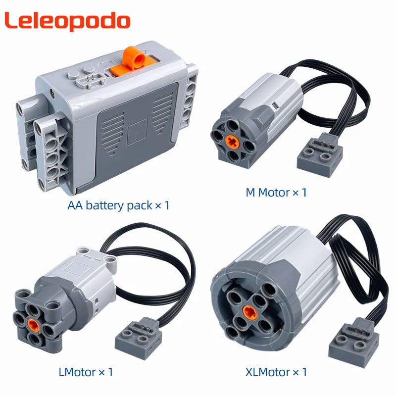 MOC Power Functions Enhanced Version M L XL Servo Red Motor Technical Part Building Block Toy Accessories Compatible with Brand