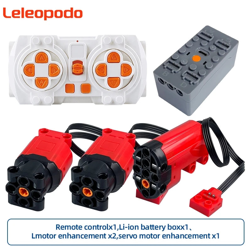 MOC Power Functions Enhanced Version M L XL Servo Red Motor Technical Part Building Block Toy Accessories Compatible with Brand