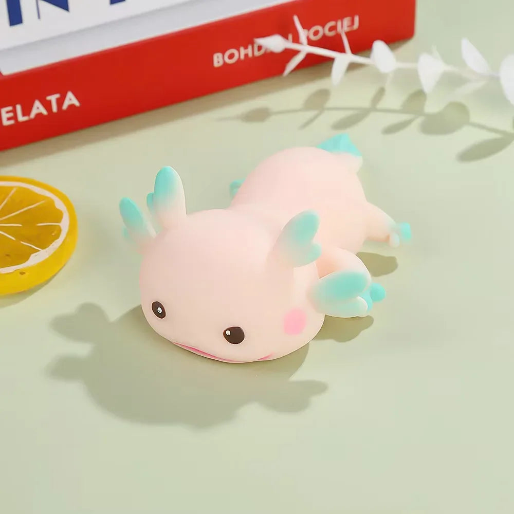 Cute Axolotl Squeeze Toys Cartoon Fish Relax Antistress Squishy Toys Stress Relief Slow Rebound Stretch Toys For Adult Kids