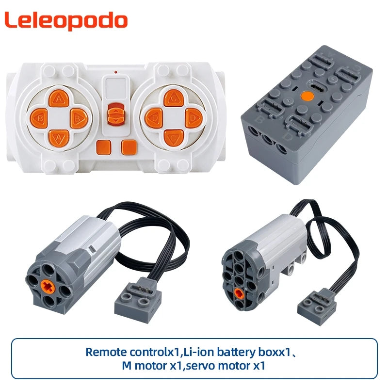 MOC Power Functions Enhanced Version M L XL Servo Red Motor Technical Part Building Block Toy Accessories Compatible with Brand