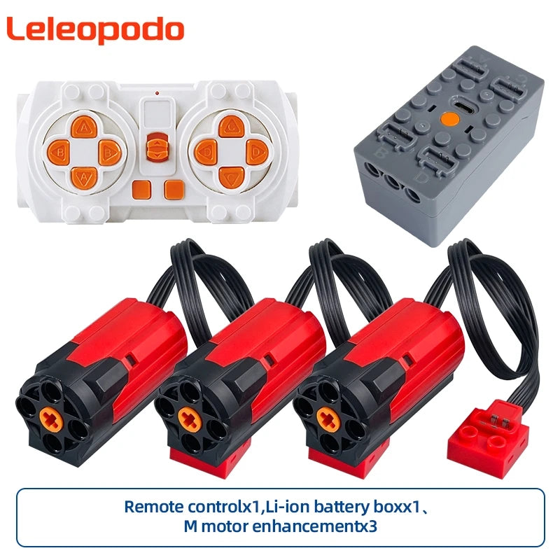 MOC Power Functions Enhanced Version M L XL Servo Red Motor Technical Part Building Block Toy Accessories Compatible with Brand