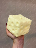 Jumbo Cheese Cube Stress Ball Big Cheese Shapeable Squeeze Ball Non-Bounce Fidget Toy ASMR Sensory Anti-Stress Christmas Gift