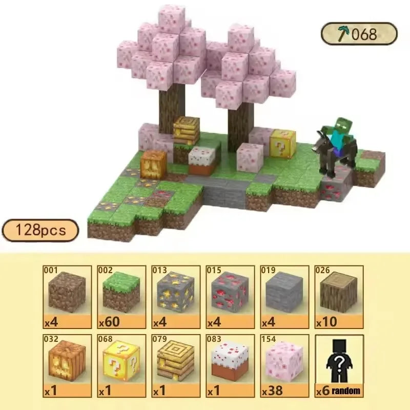 Magnetic Building Blocks Mine Magnet World Set Toys STEM Creative Stacking Cube Construction Set Christmas Gift For Kid