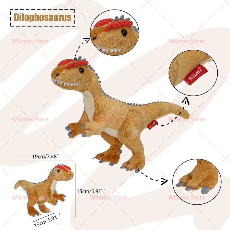 Simulation Dinosaur Plush Toy Baby Dinosaur Stuffed Animal Spinosaurus Tyrannosaurus Dilophosaurus Soft Doll Children's Gift