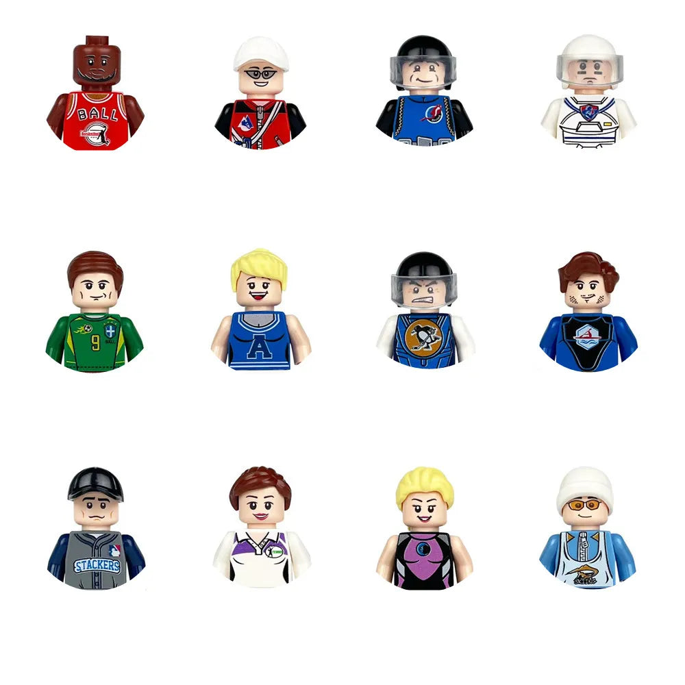 building blocks mini city figures 3D person series movie characters professional doctor police worker fireman robot toys for kid