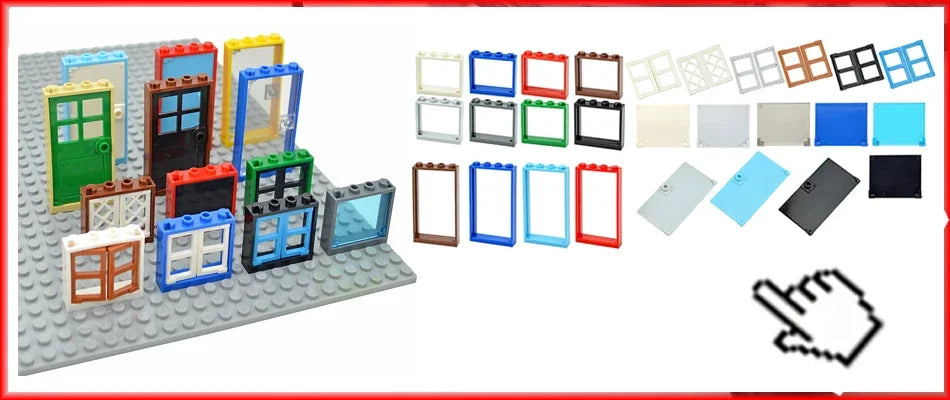 MOC City Friends House Parts Fence Stairs Ladder Gate Building Blocks Door Window Figures Garden Leduo DIY Accessories Bricks