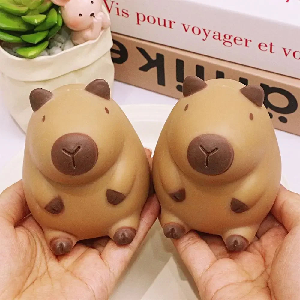Capybara Slow Rebound  Squeeze Toy Kawaii Brown Squeeze Toys Cartoon Capybara Stress Relief Decompression Toys for Kid Best Gift
