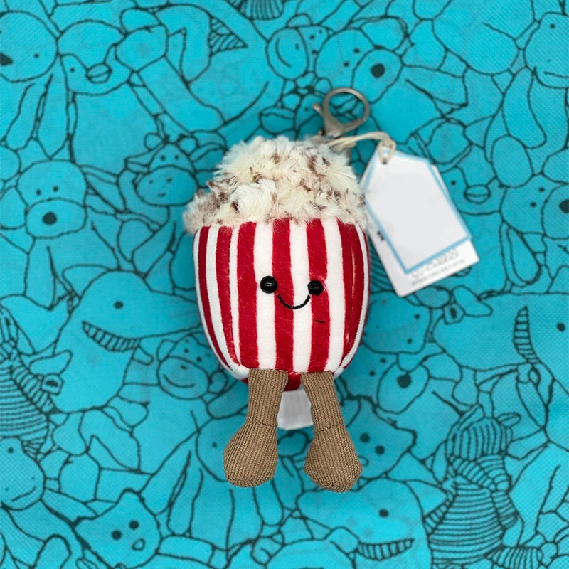 Marshmallow Plush Toy, Small Cherry Charm, Little Turtle Plush Toy, Croissant, Little Penguin JC Bag Charm