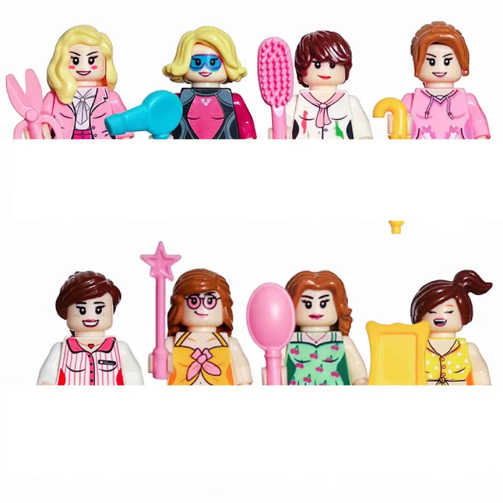 building blocks mini city figures 3D person series movie characters professional doctor police worker fireman robot toys for kid