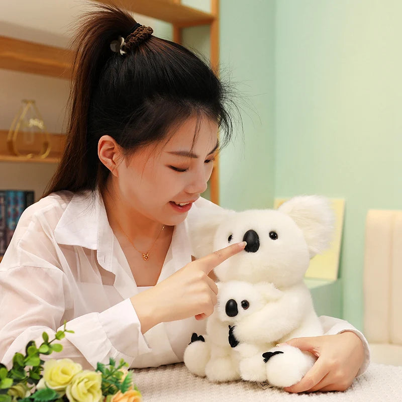 Lovely Australia Koala Plush Toys Furry Koala Bear Plush Dolls Stuffed Soft Animal Pillow for Friend Birthday Christmas Gift