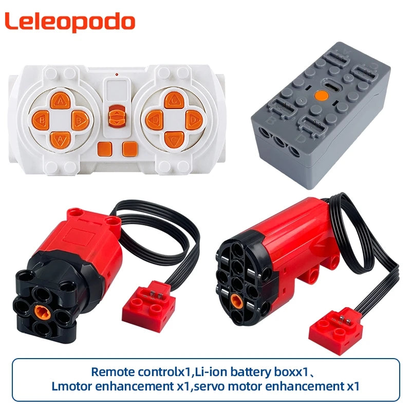 MOC Power Functions Enhanced Version M L XL Servo Red Motor Technical Part Building Block Toy Accessories Compatible with Brand