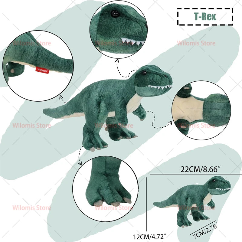 Simulation Dinosaur Plush Toy Baby Dinosaur Stuffed Animal Spinosaurus Tyrannosaurus Dilophosaurus Soft Doll Children's Gift