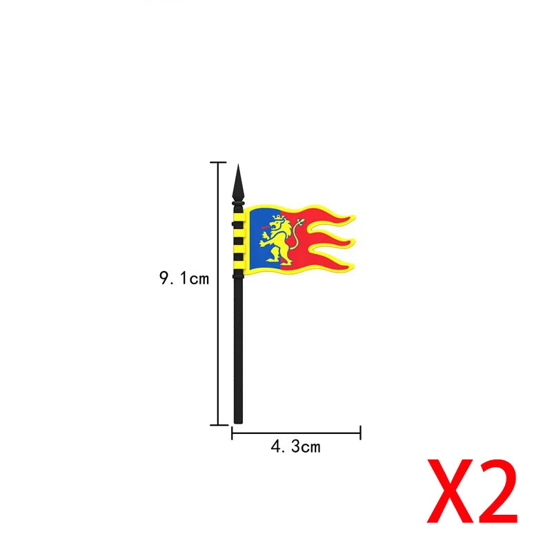 Military Building Blocks Compatible Solider Figures Medieval Knights Weapons Cloak Shoulder Armored War Horse Flags Gifts Toys