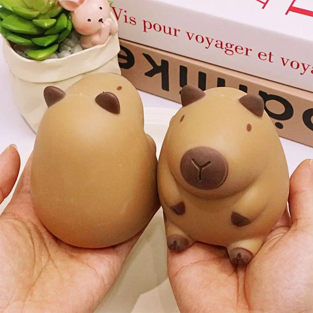 Capybara Slow Rebound  Squeeze Toy Kawaii Brown Squeeze Toys Cartoon Capybara Stress Relief Decompression Toys for Kid Best Gift