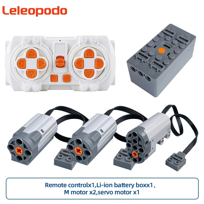 MOC Power Functions Enhanced Version M L XL Servo Red Motor Technical Part Building Block Toy Accessories Compatible with Brand