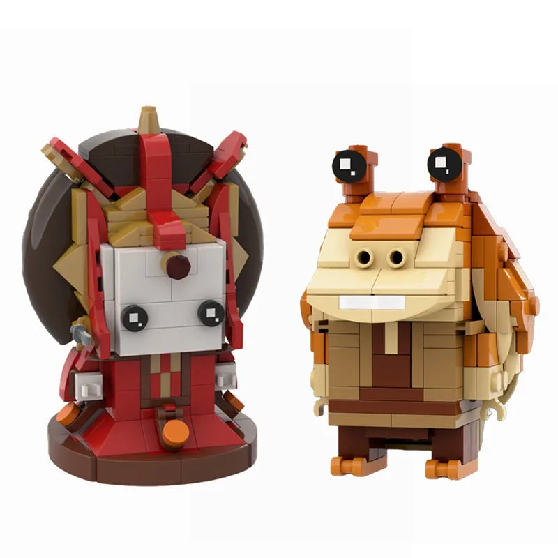 Buildmoc Space Wars Figures Vader-Anakined Queen Jar Binksed General-Grievous Building Blocks Kids Toys for Children