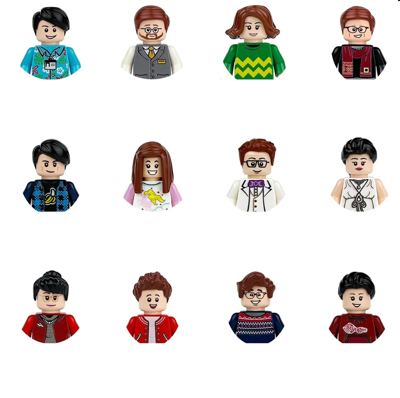 building blocks mini city figures 3D person series movie characters professional doctor police worker fireman robot toys for kid