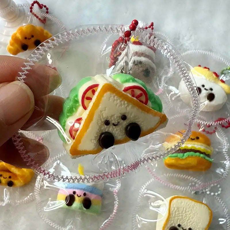 Cute Simulation Toast Bread Squeeze Toy Cartoon Stress Relief Toy Fun Mini Decompression Slow Rebound Toys Gifts Color Random