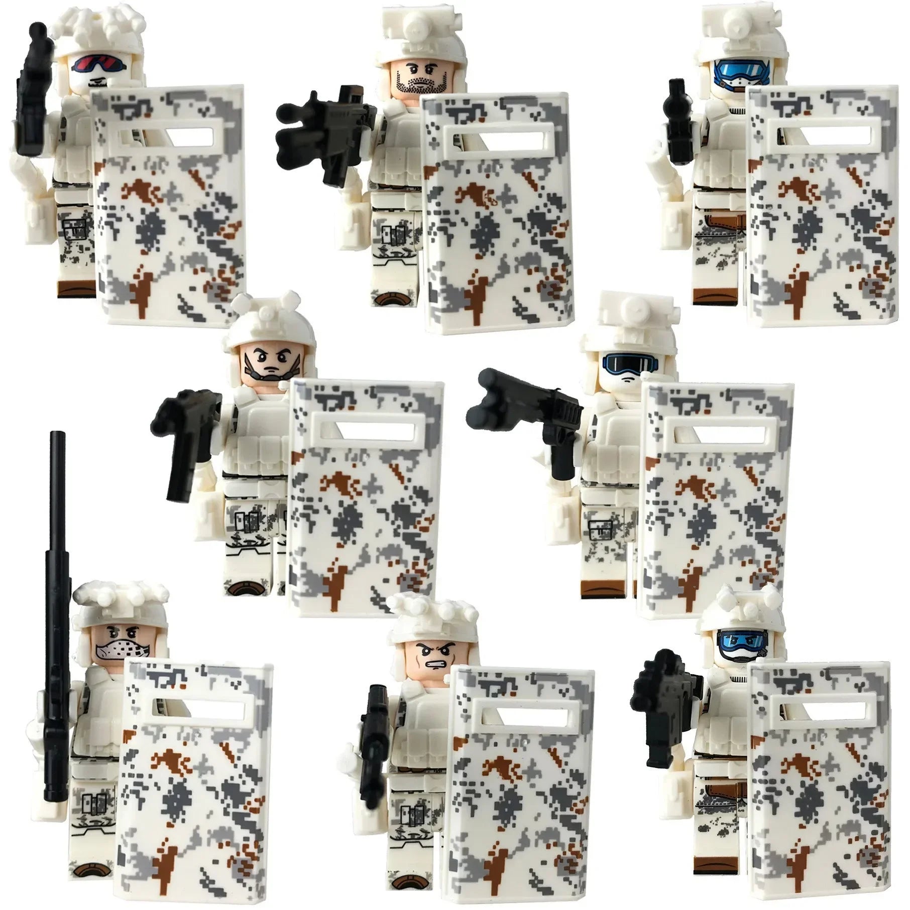 Compatible Lego building block military minifigures police ghost special forces minifigures children puzzle toy