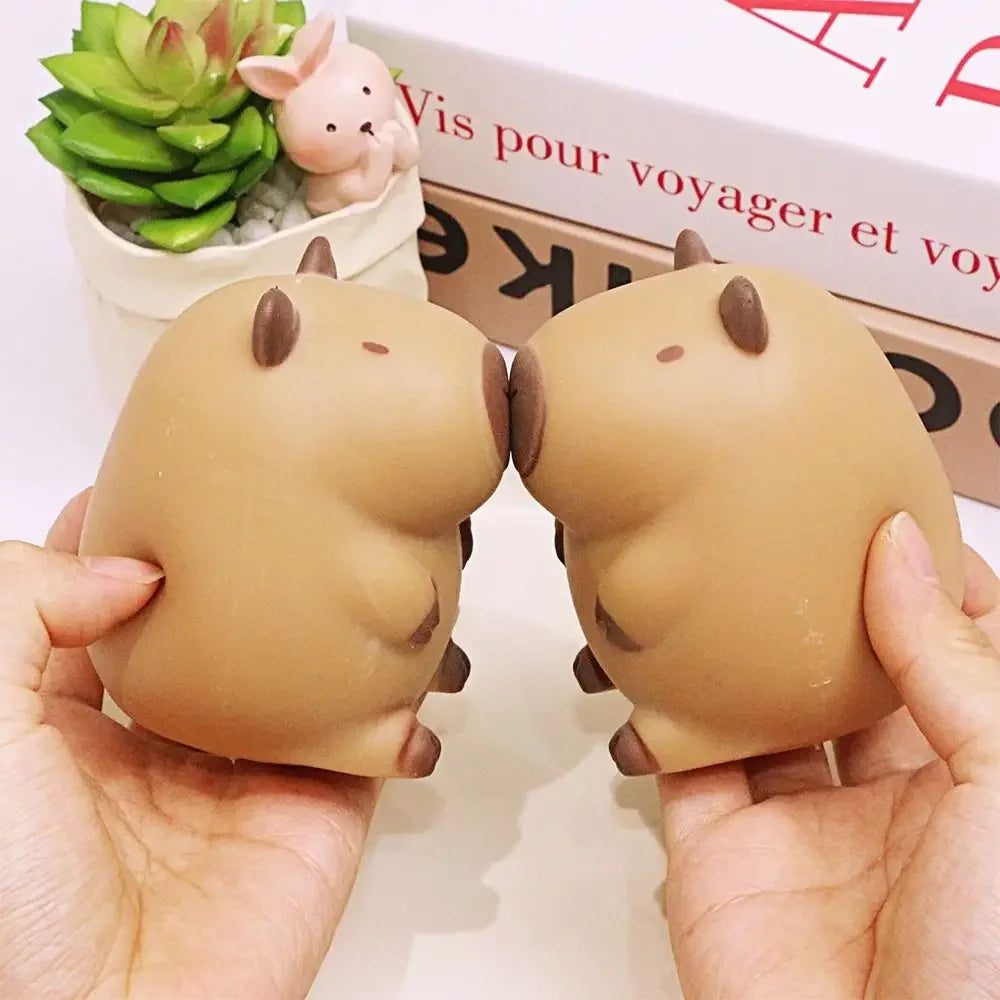 Capybara Slow Rebound  Squeeze Toy Kawaii Brown Squeeze Toys Cartoon Capybara Stress Relief Decompression Toys for Kid Best Gift