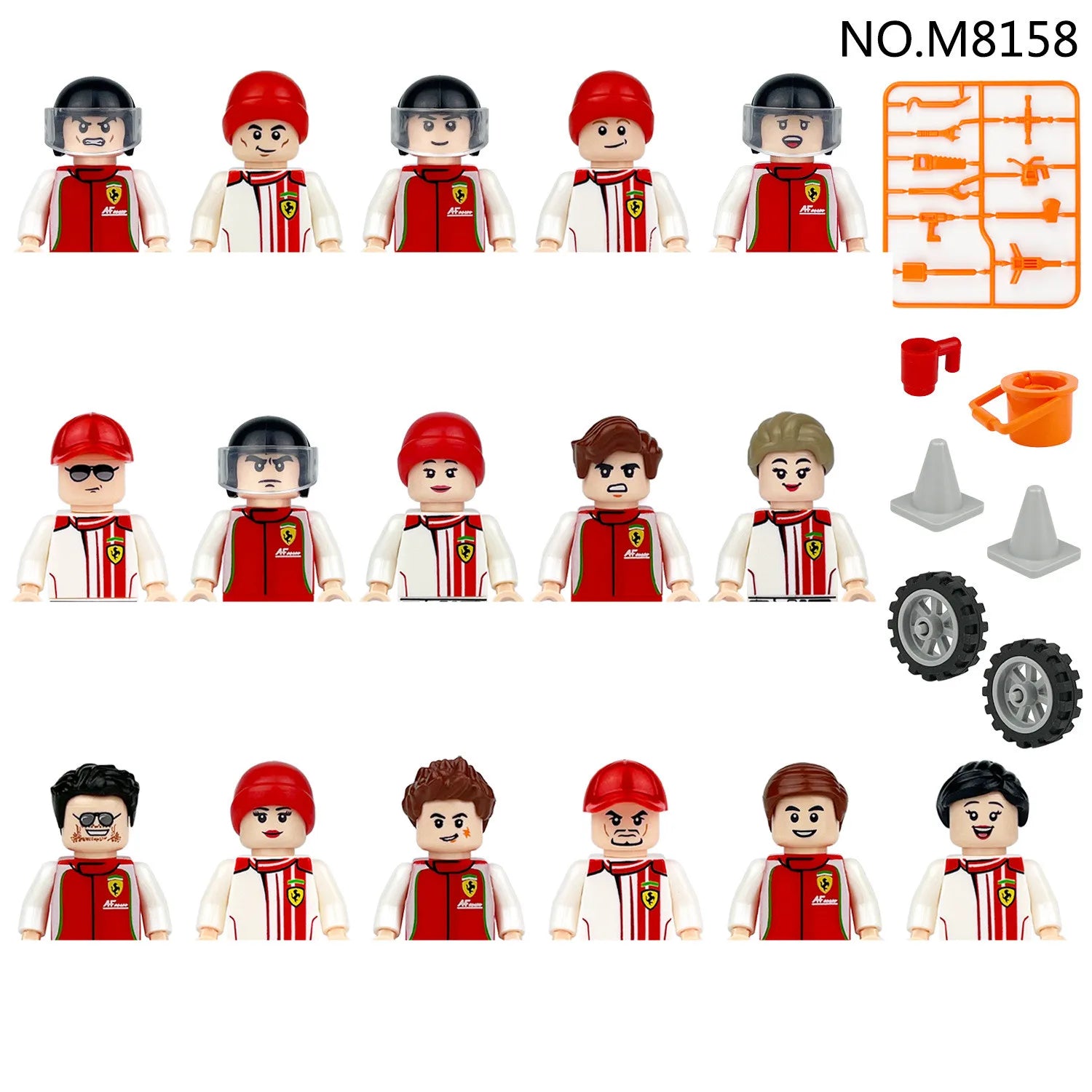 building blocks mini city figures 3D person series movie characters professional doctor police worker fireman robot toys for kid