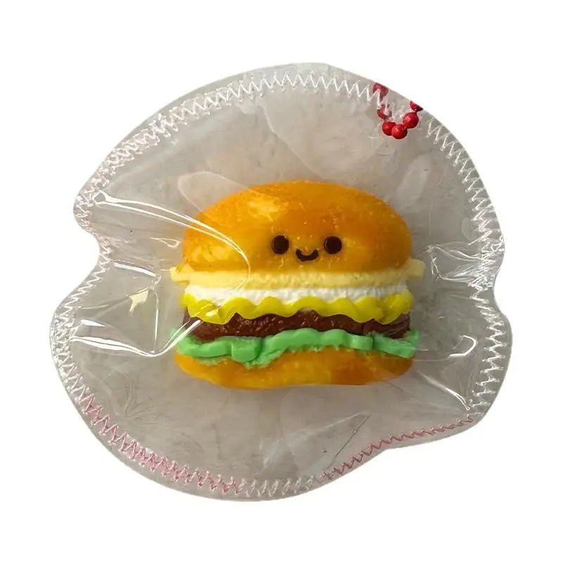 Cute Simulation Toast Bread Squeeze Toy Cartoon Stress Relief Toy Fun Mini Decompression Slow Rebound Toys Gifts Color Random