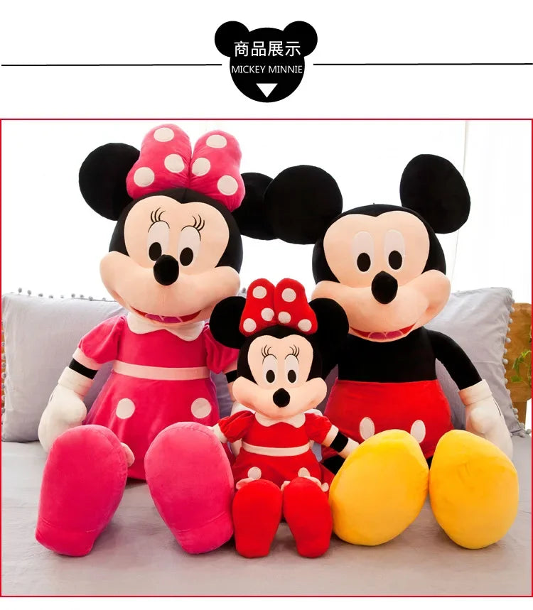Disney Mickey Mouse Minnie Plush Dolls Animal Stuffed Toys Birthday gift Christmas Gift for Kids Cute Mickey Minnie Presents