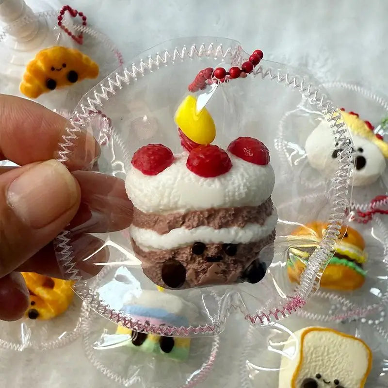 Cute Simulation Toast Bread Squeeze Toy Cartoon Stress Relief Toy Fun Mini Decompression Slow Rebound Toys Gifts Color Random