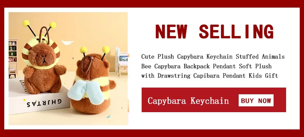 Cute Small Size Capybara Plush Toy With Wings Hoodie Simulation Capybara Doll Fluffty Toy Birthday Gifts