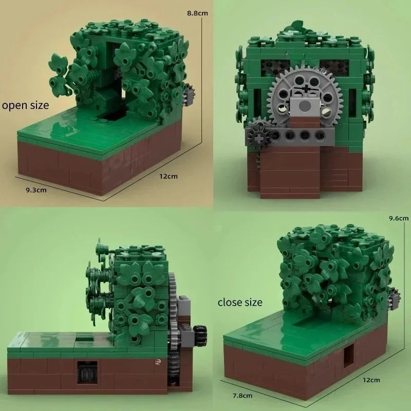 MOC Building Block Homer Backing Into the Bushes Technology Bricks Birthday Christmas Holiday DIY Gifts Adults Toys