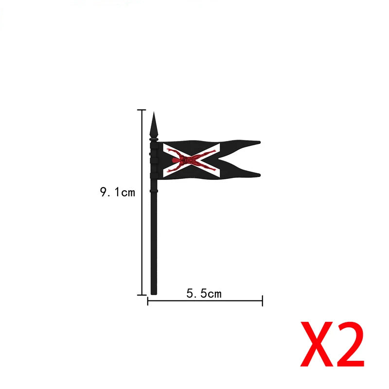 Military Building Blocks Compatible Solider Figures Medieval Knights Weapons Cloak Shoulder Armored War Horse Flags Gifts Toys