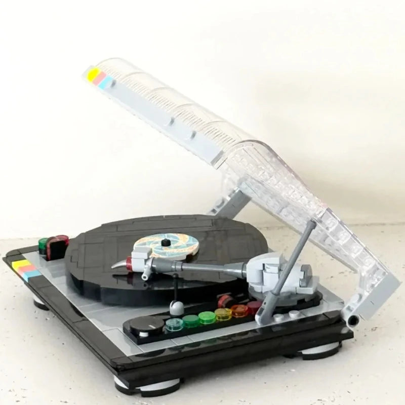 New Creative Retro Record Player Building Blocks Desktop ornaments can be used as Christmas gifts for adults and children