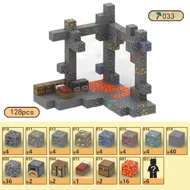 Magnetic Building Blocks Mine Magnet World Set Toys STEM Creative Stacking Cube Construction Set Christmas Gift For Kid