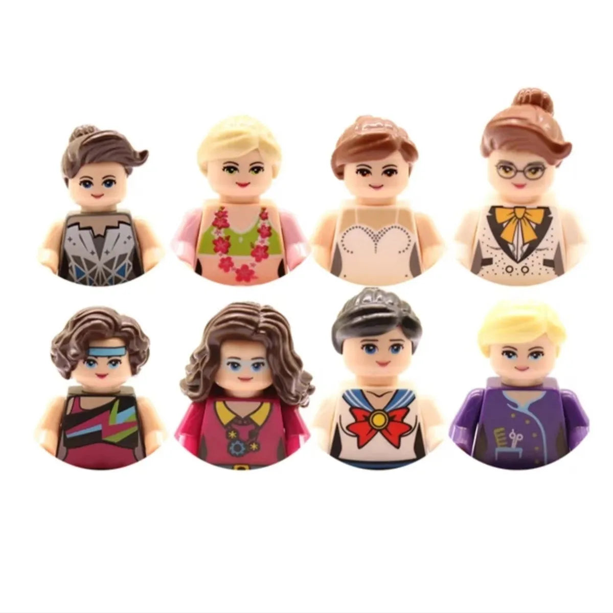 building blocks mini city figures 3D person series movie characters professional doctor police worker fireman robot toys for kid