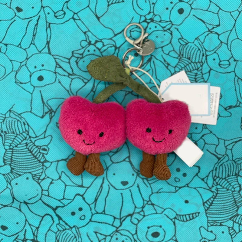 Marshmallow Plush Toy, Small Cherry Charm, Little Turtle Plush Toy, Croissant, Little Penguin JC Bag Charm