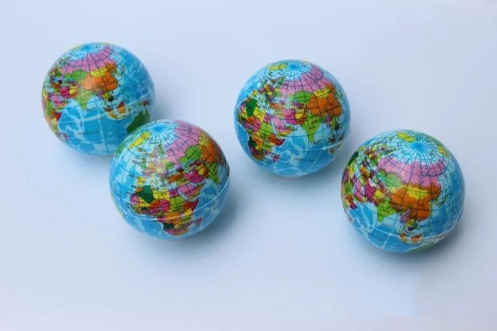 Earth Squeeze Balls Soft Foam Globe Stress Relief Squeeze Toys Hand Wrist Exercise Sponge Toy For Kids Adults Educational Gifts